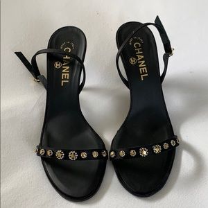 Chanel star studded slingbacks
